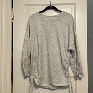 Athleta gray lightweight sweatshirt with tie details